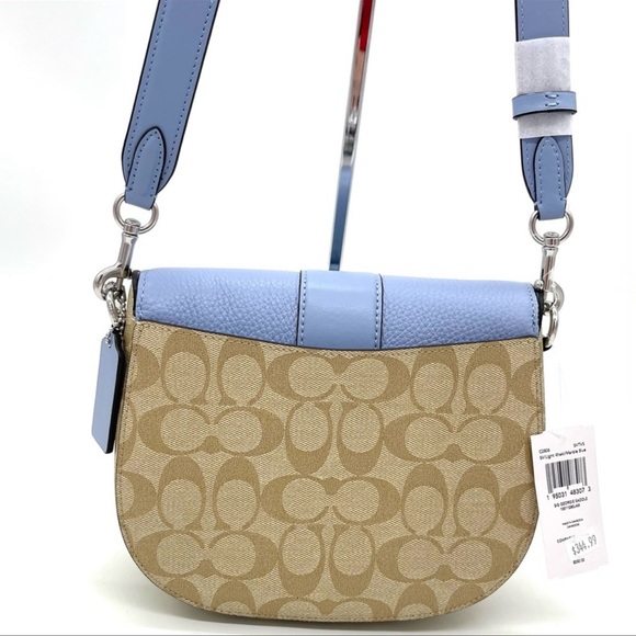 Coach Georgie Saddle Crossbody Bag In Signature Canvas - Picture 4 of 11